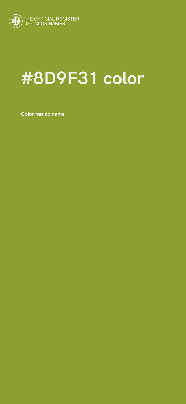 #8D9F31 color image