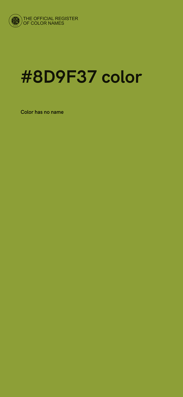 #8D9F37 color image