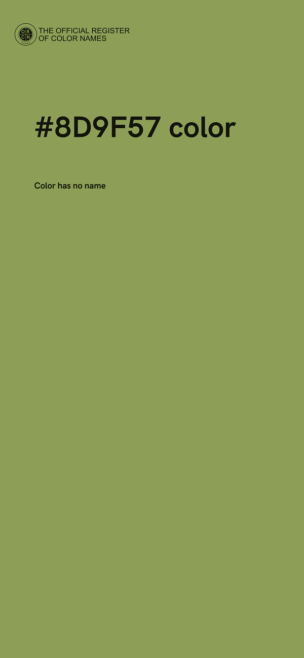 #8D9F57 color image