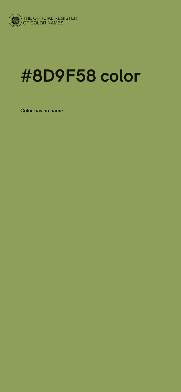 #8D9F58 color image