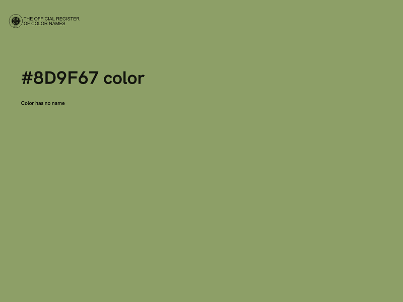 #8D9F67 color image