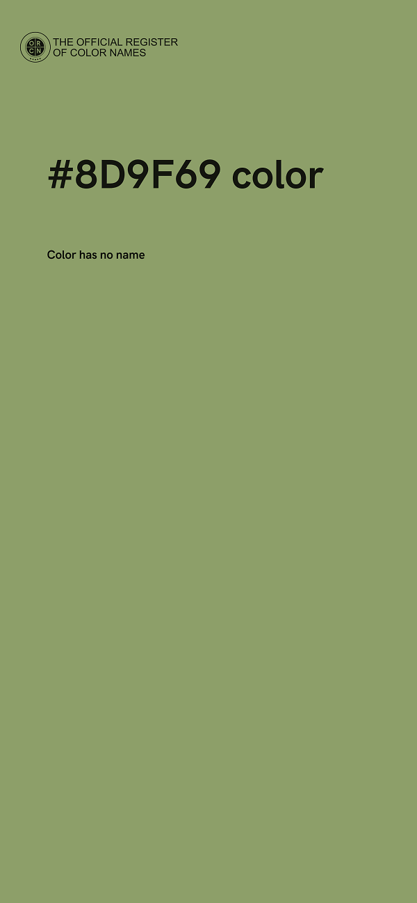 #8D9F69 color image