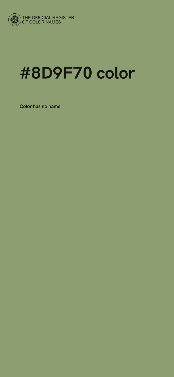 #8D9F70 color image