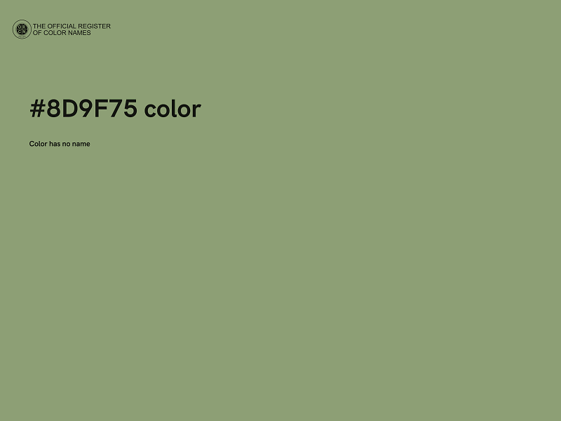 #8D9F75 color image