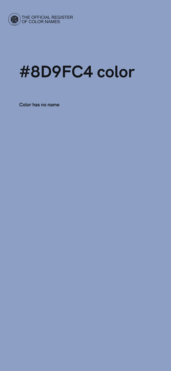 #8D9FC4 color image