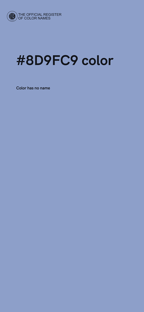 #8D9FC9 color image