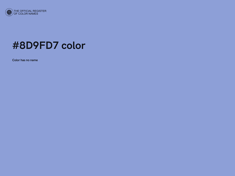 #8D9FD7 color image