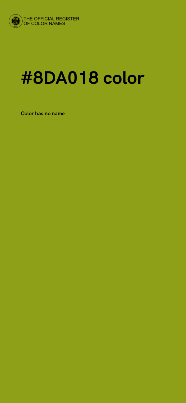 #8DA018 color image