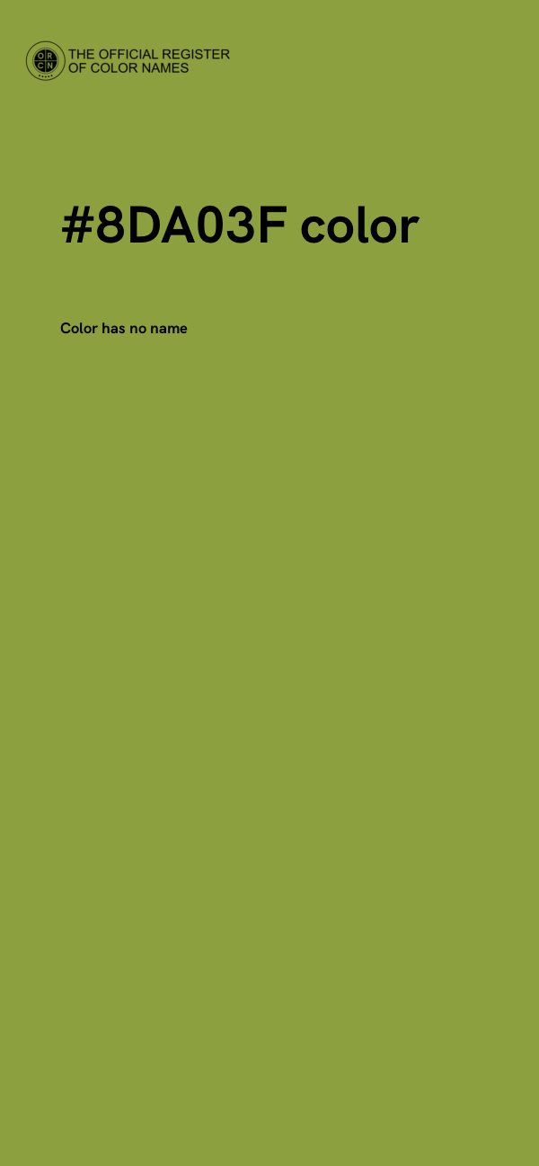 #8DA03F color image