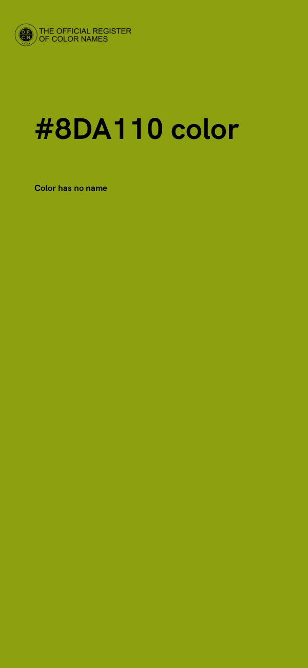 #8DA110 color image
