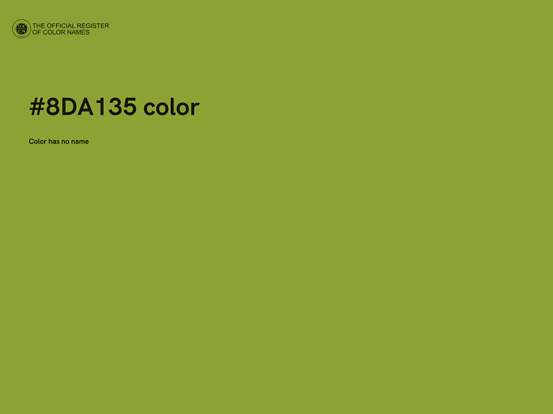 #8DA135 color image