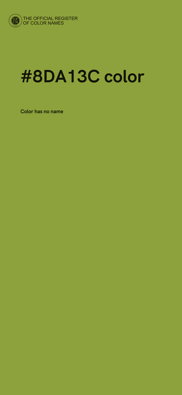 #8DA13C color image