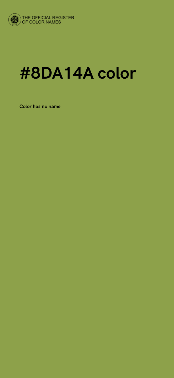 #8DA14A color image