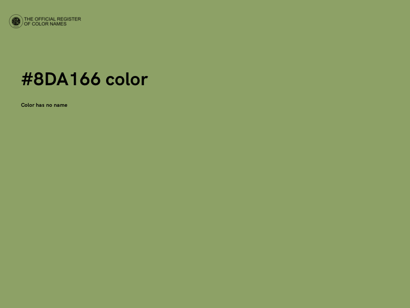 #8DA166 color image