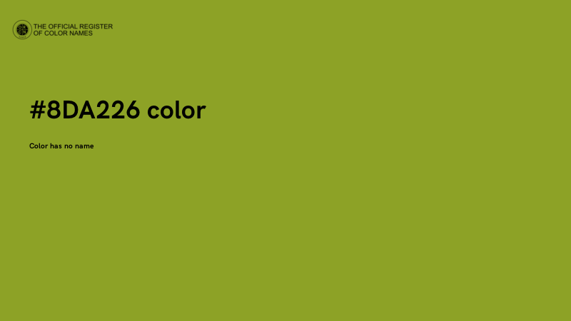 #8DA226 color image