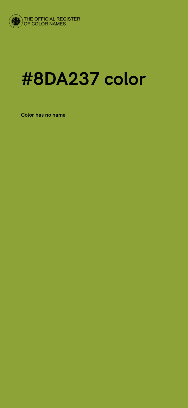 #8DA237 color image