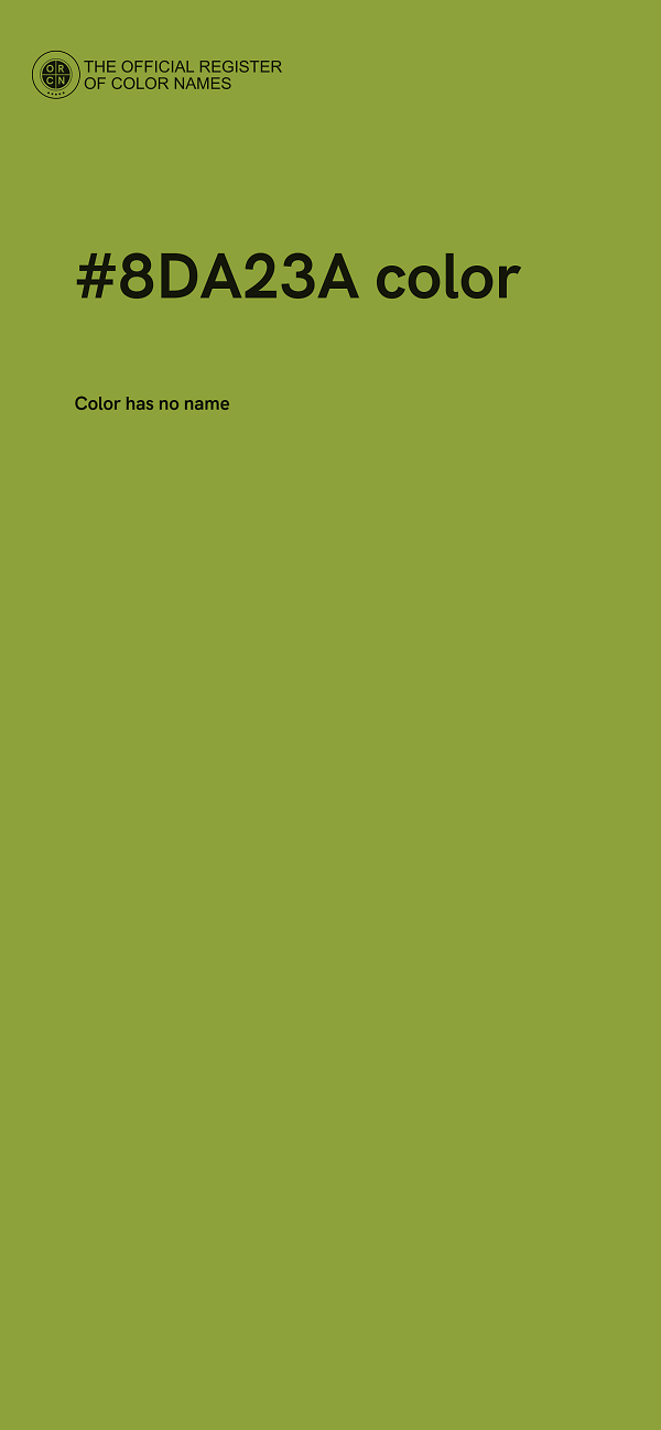 #8DA23A color image