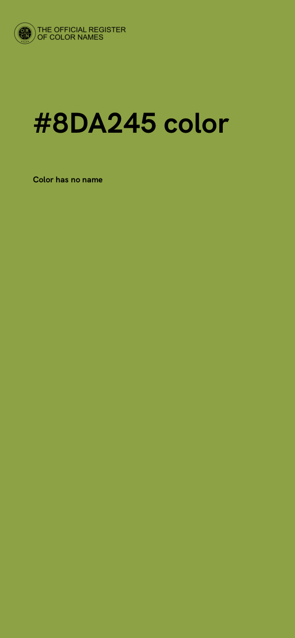 #8DA245 color image