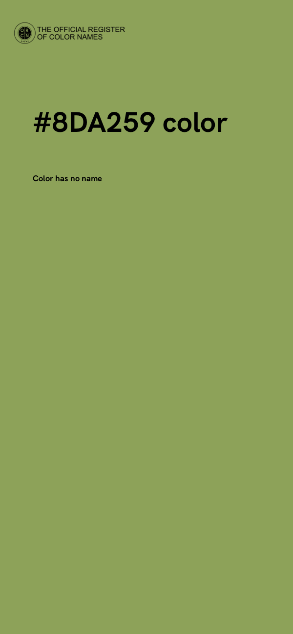 #8DA259 color image