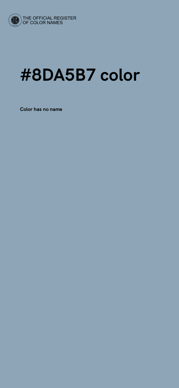 #8DA5B7 color image