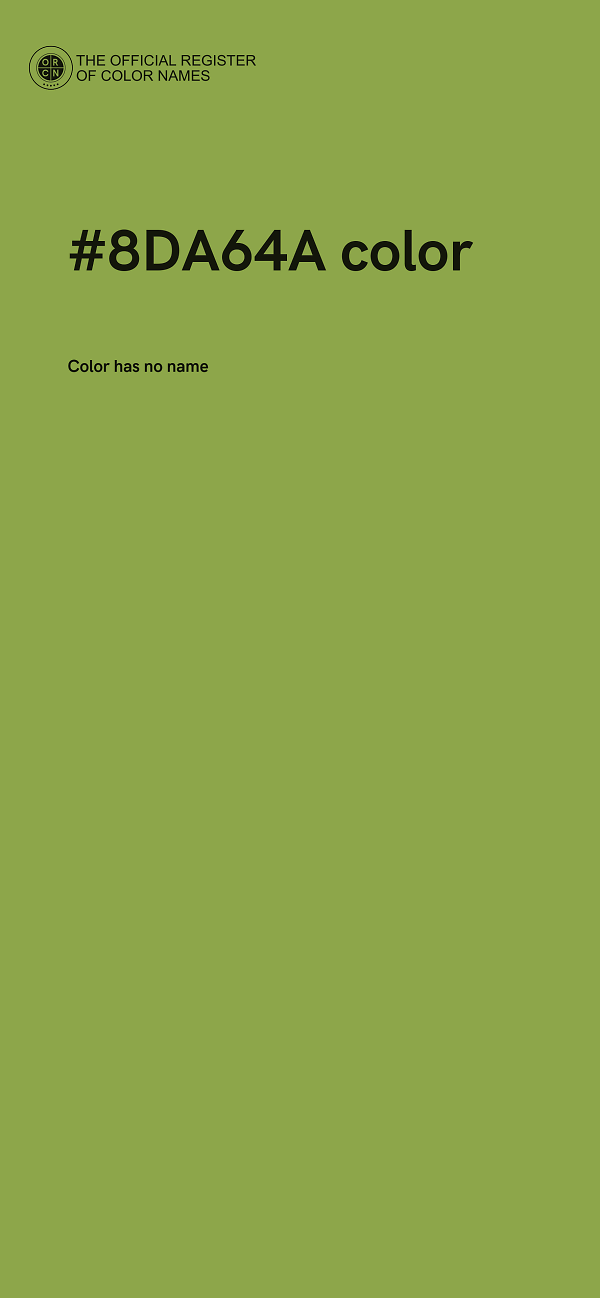 #8DA64A color image