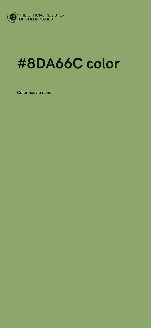 #8DA66C color image