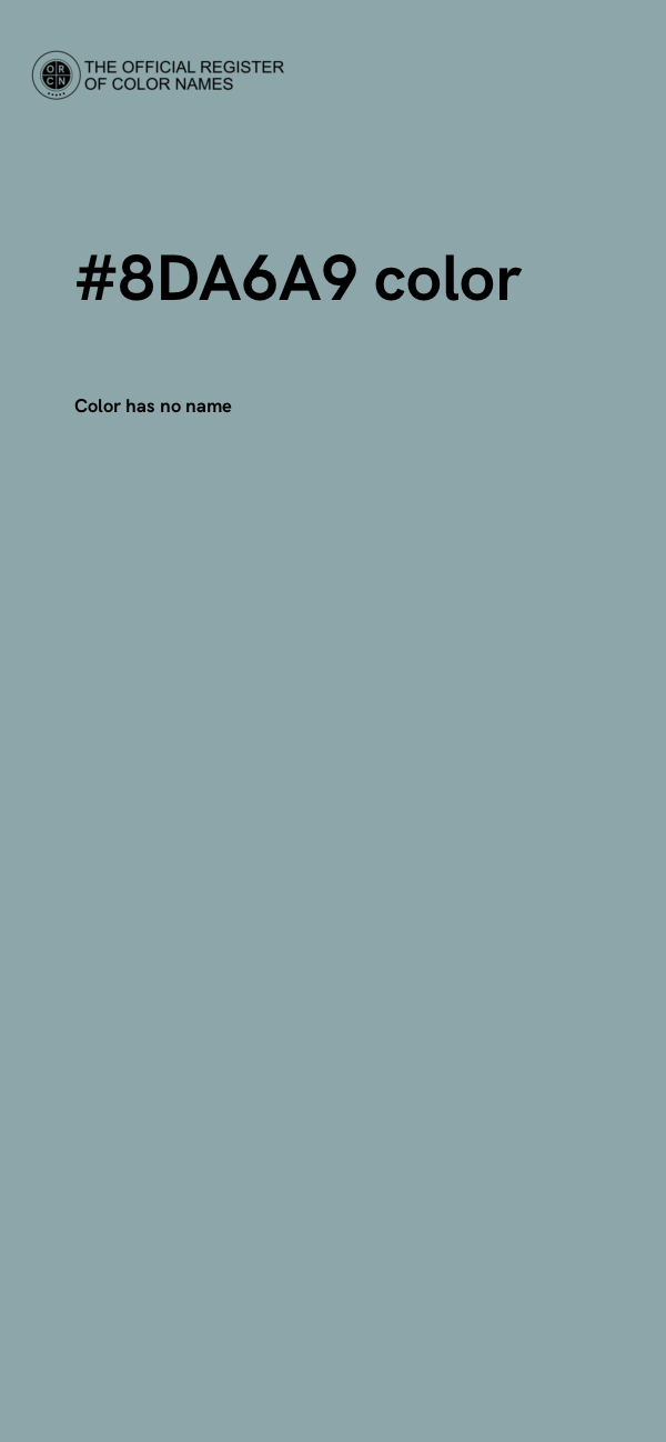 #8DA6A9 color image