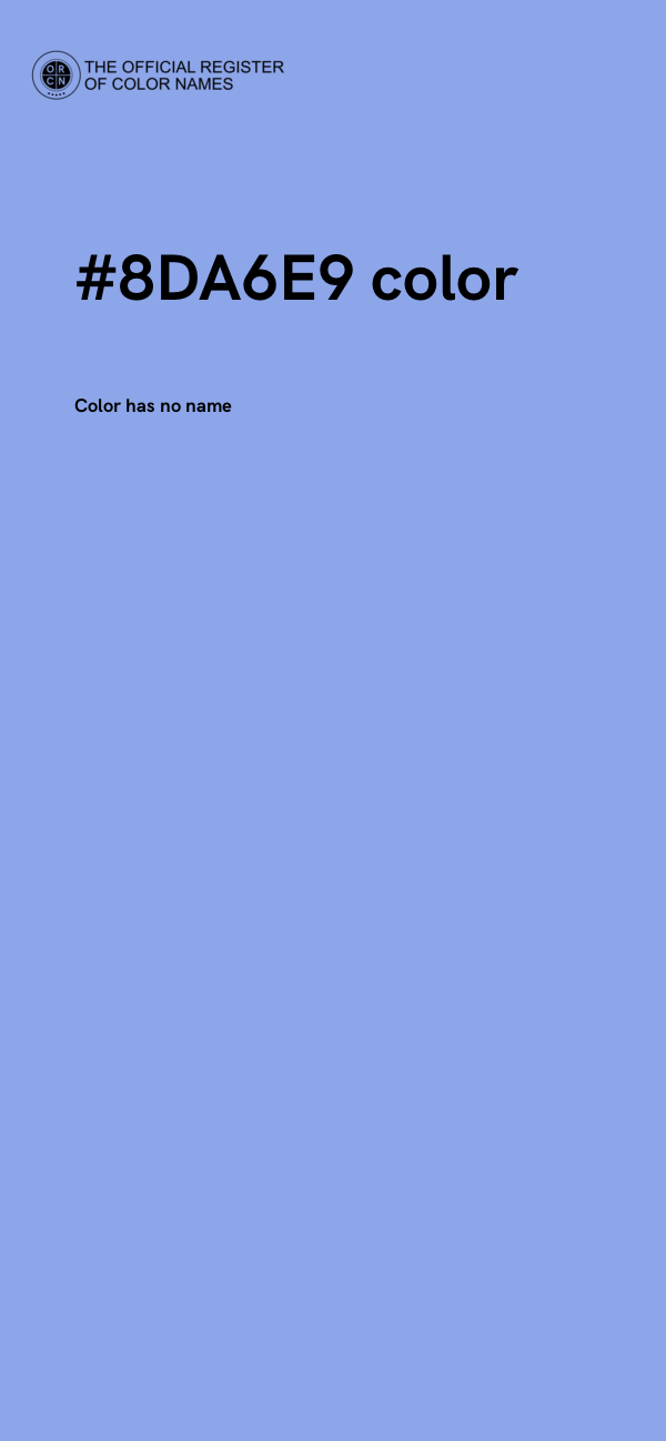 #8DA6E9 color image