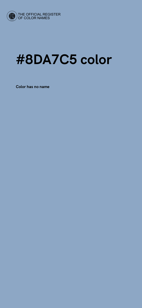 #8DA7C5 color image