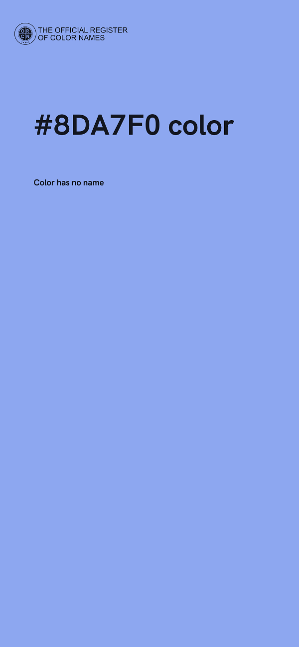 #8DA7F0 color image