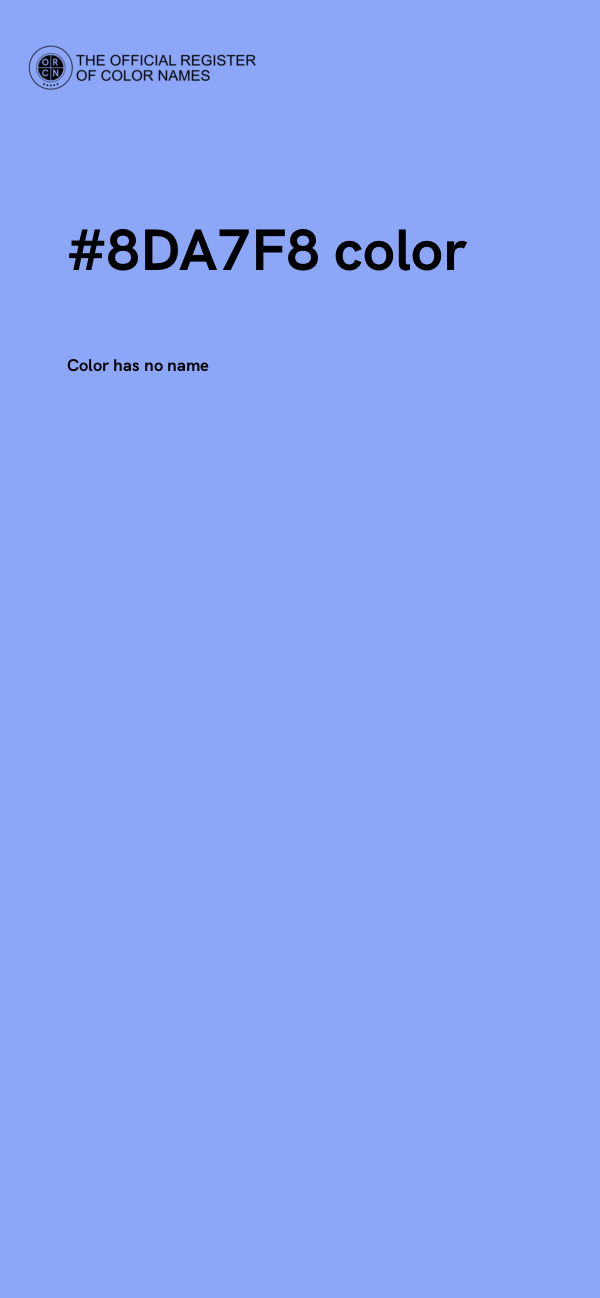 #8DA7F8 color image