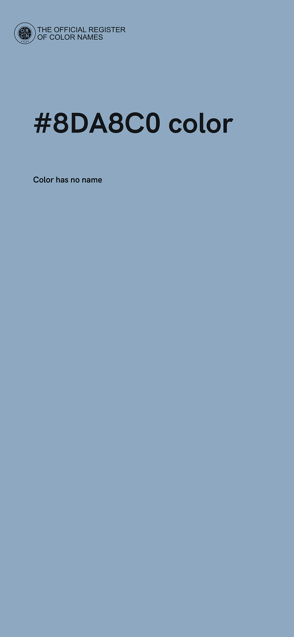 #8DA8C0 color image