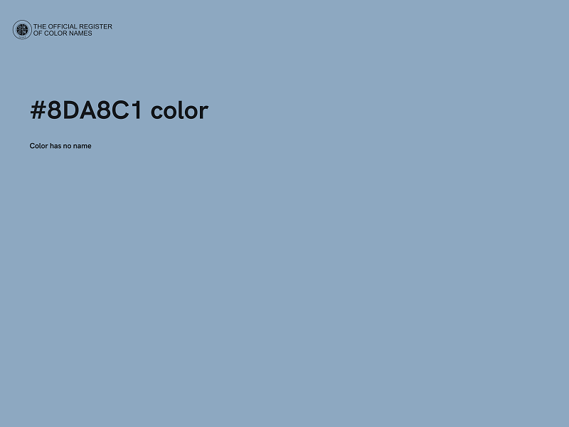 #8DA8C1 color image