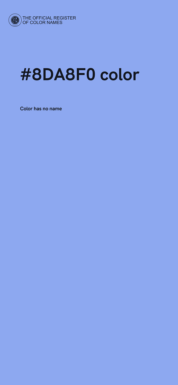 #8DA8F0 color image