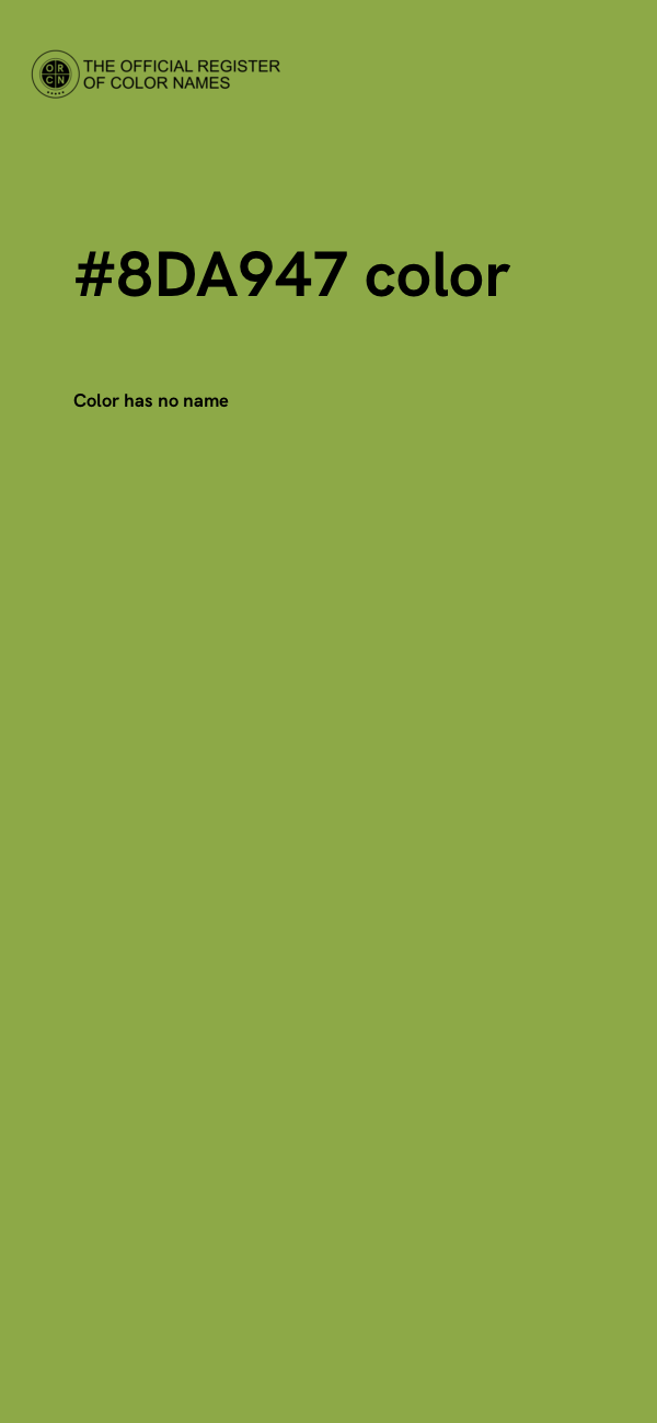 #8DA947 color image