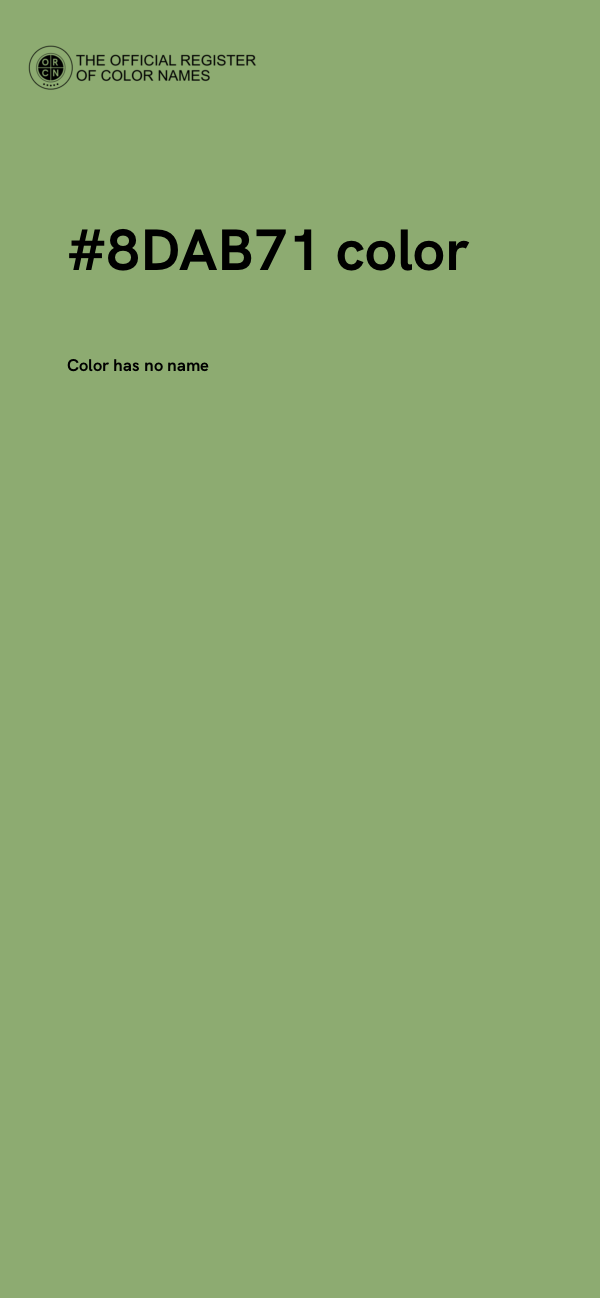 #8DAB71 color image