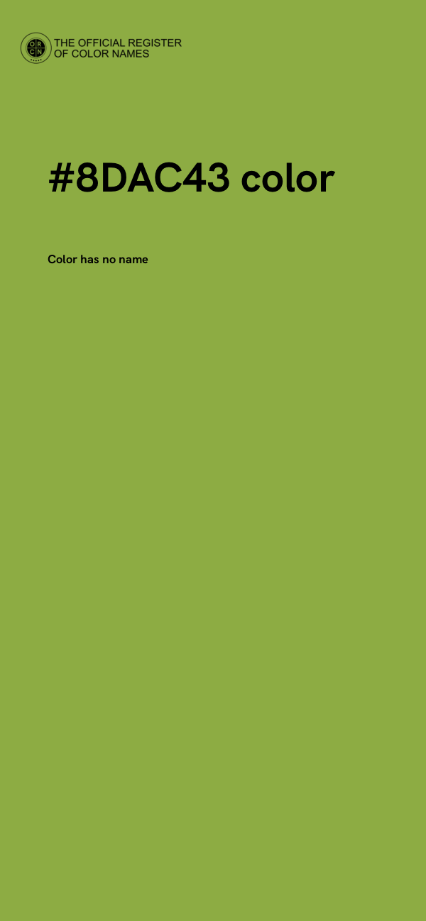 #8DAC43 color image
