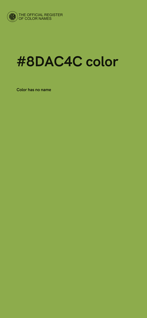 #8DAC4C color image
