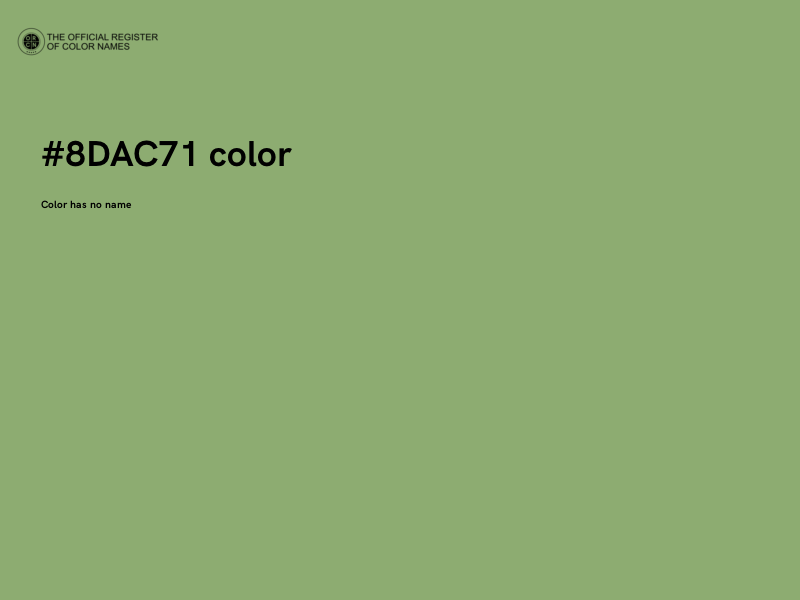 #8DAC71 color image