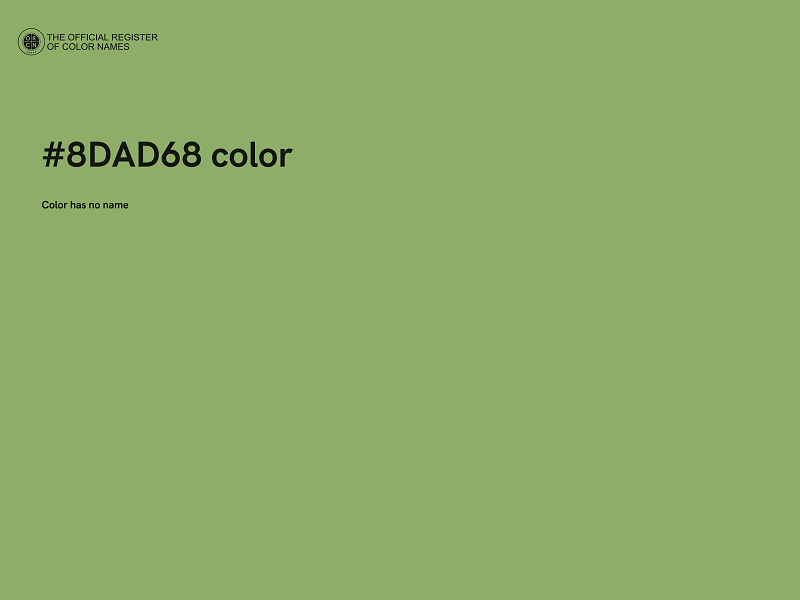 #8DAD68 color image