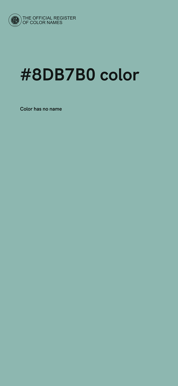 #8DB7B0 color image