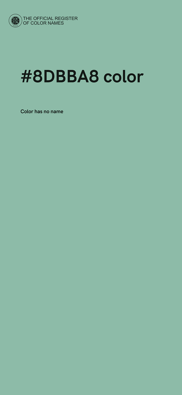 #8DBBA8 color image