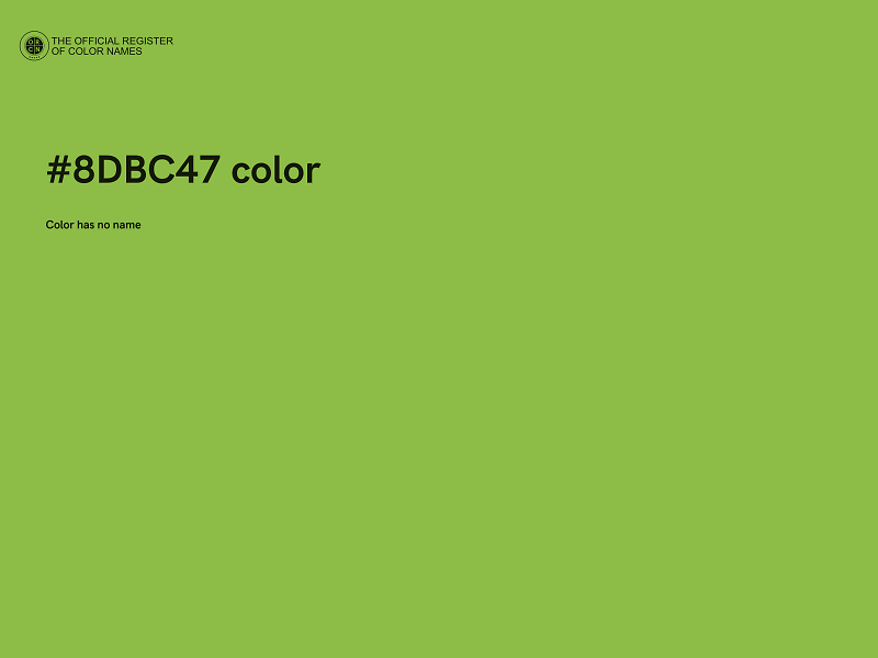 #8DBC47 color image