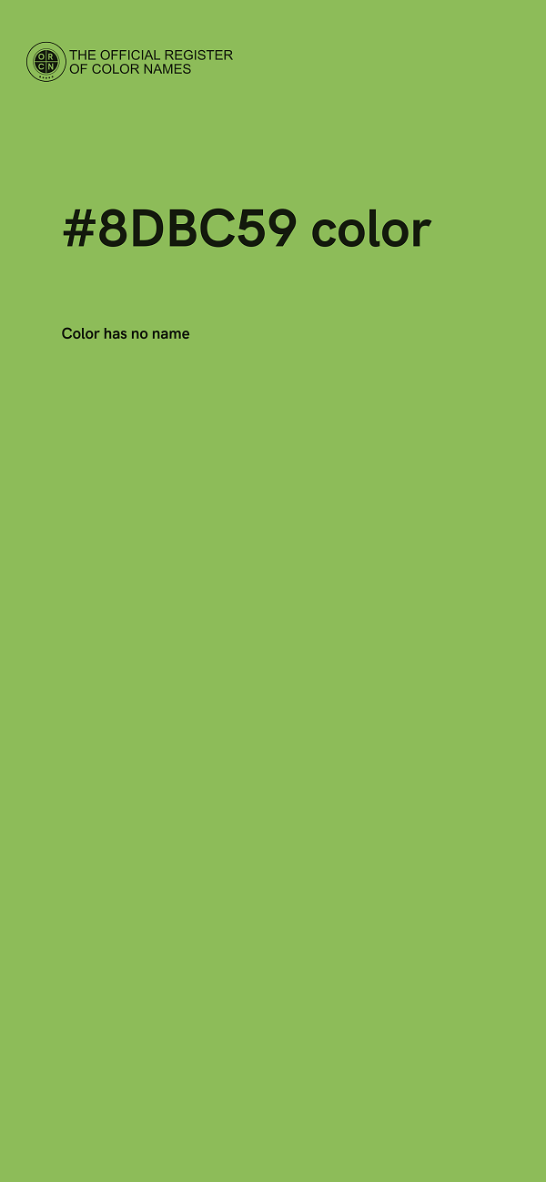#8DBC59 color image