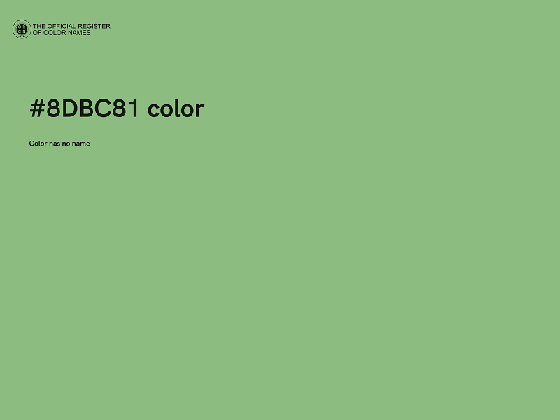 #8DBC81 color image