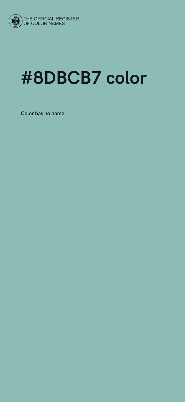 #8DBCB7 color image