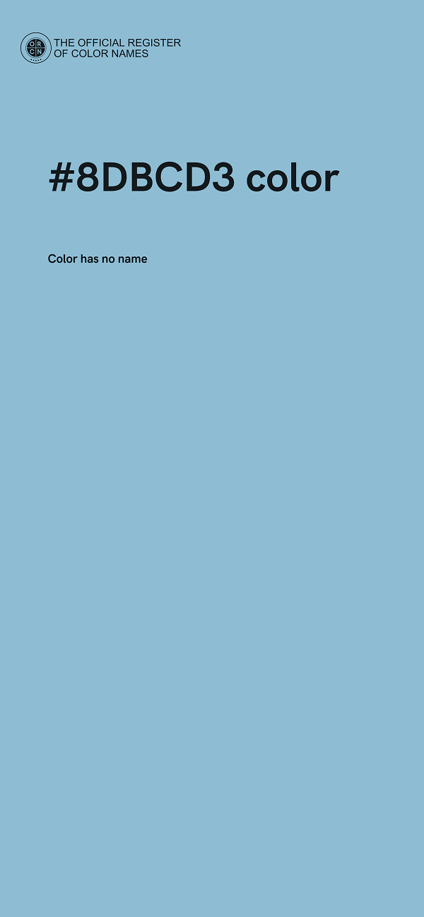 #8DBCD3 color image