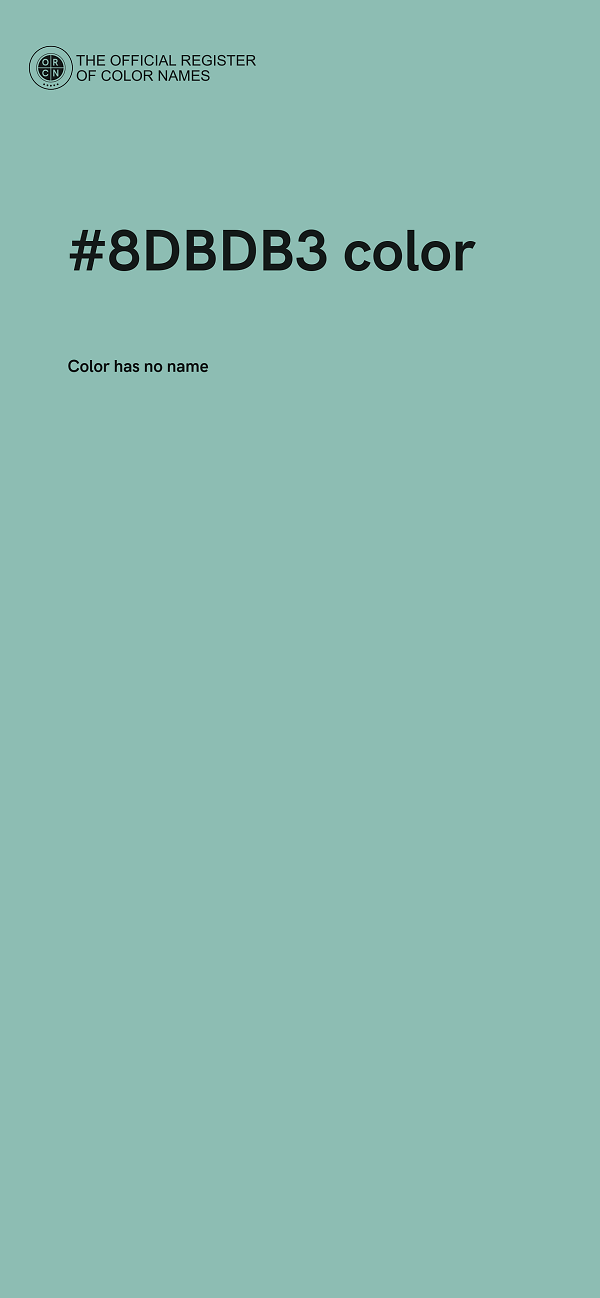 #8DBDB3 color image