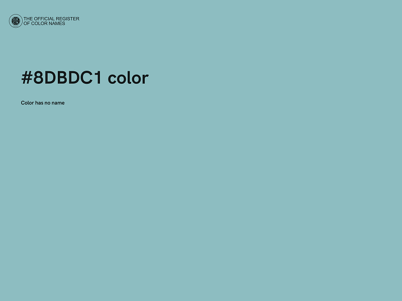 #8DBDC1 color image