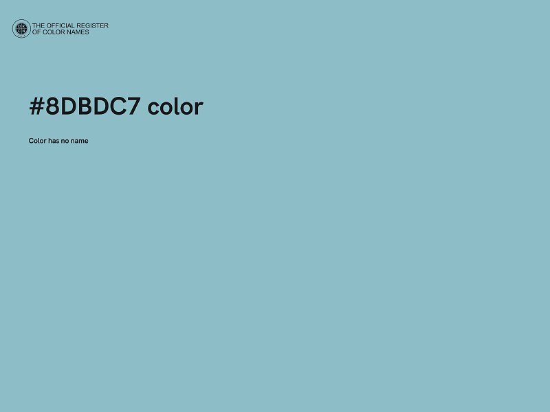 #8DBDC7 color image